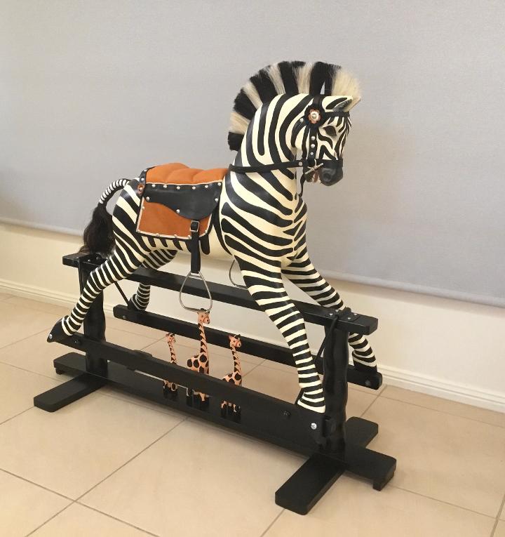 Zebra rocking horse hotsell